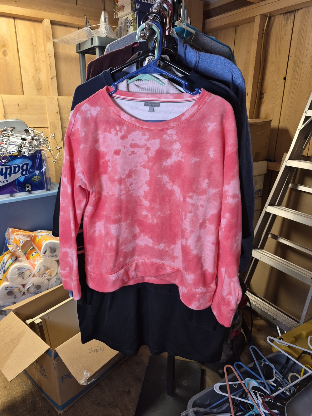 Talbots Pink Tie-Dye Crewneck Sweater Bin 38